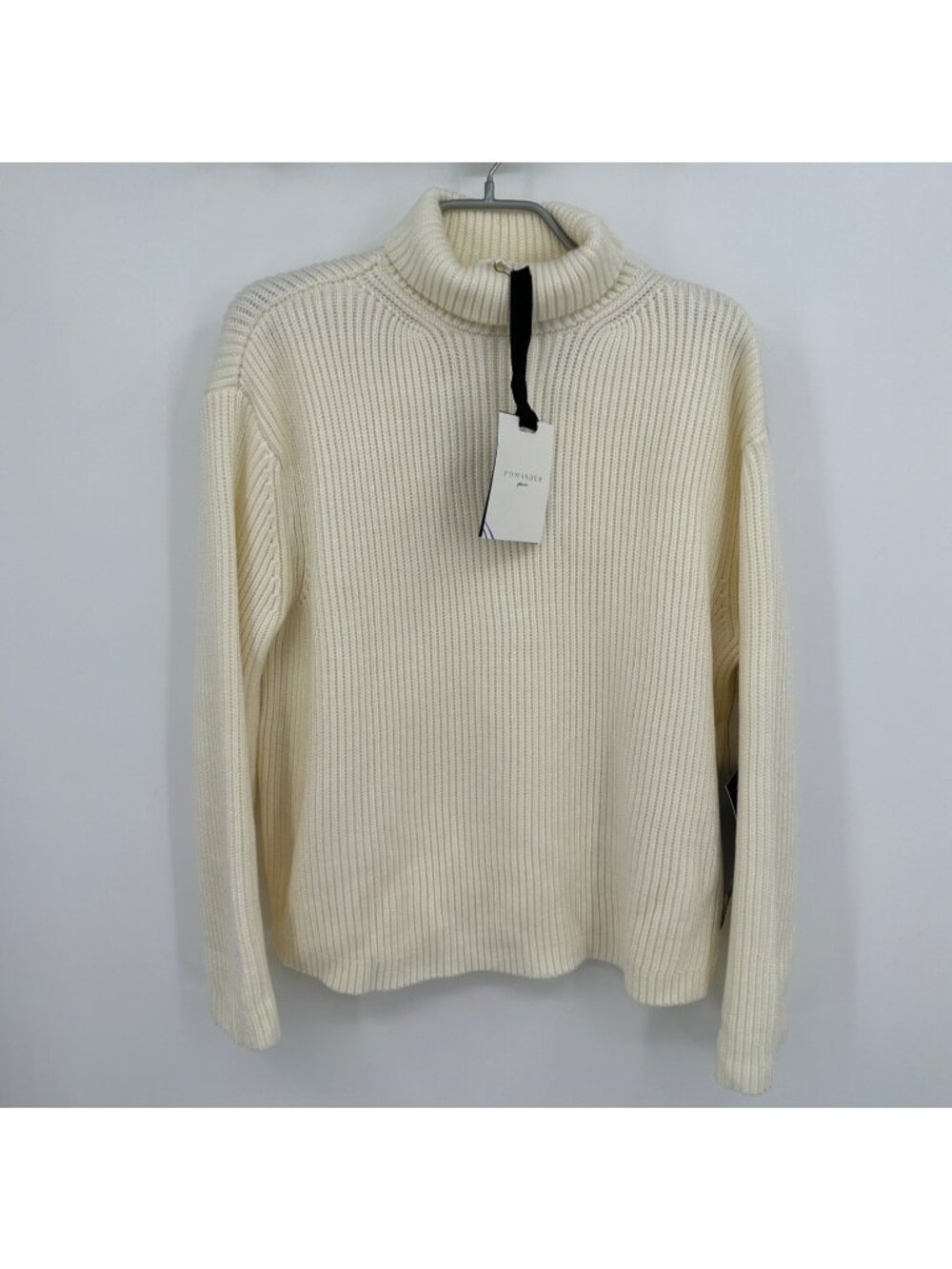Pomander Place by Tuckernuck Off-White Rib Knit Turtleneck Long Sleeve Shirt XS